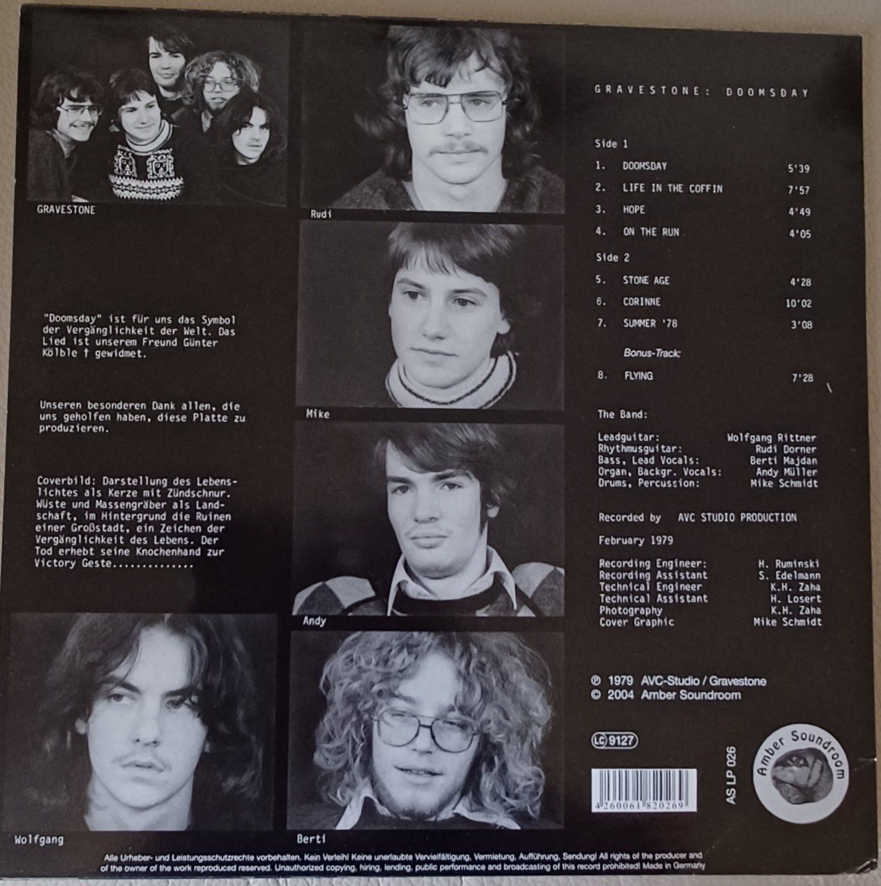 Dischi in vinile: GRAVESTONE - Doomsday,  Limited Edition, Prog.Rock/Hardrock – Nuovo (secondo la descrizione) da Hägendorf venduto da Plattenhardt 1