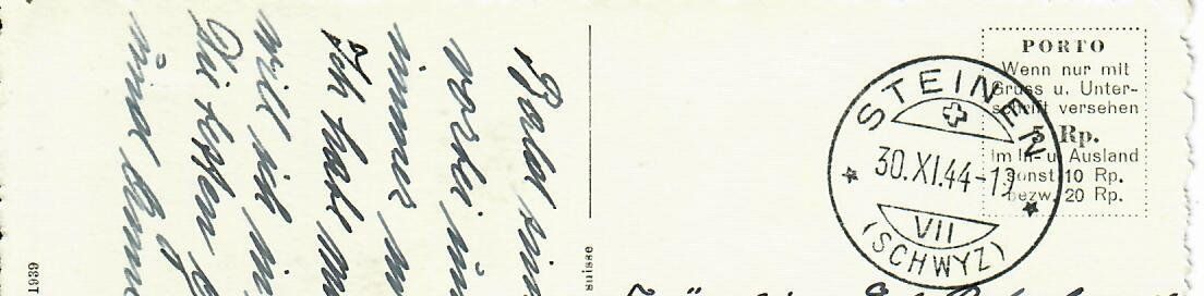 Cartoline postali: Steinen Schwyz 1944 – Usato da Hochdorf venduto da Ziegel-16 1
