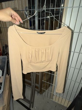 Langarmshirt beige Grösse M