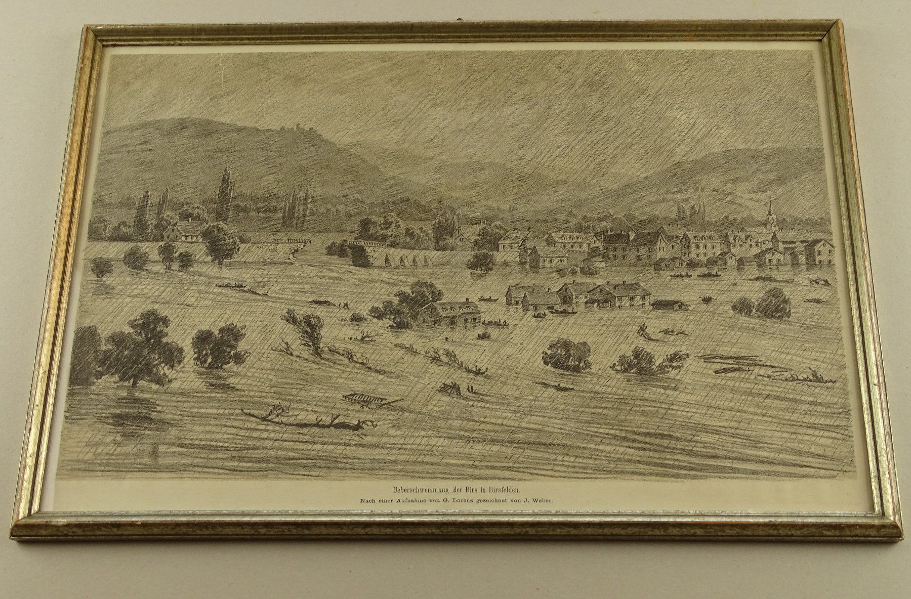 Stiche: BIRSFELDEN, BASEL-LANDSCHAFT, LITHOGRAPHIE 1881 – Gebraucht aus Grüningen von Kartensammler