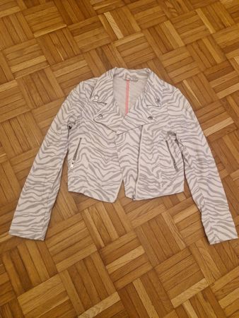 Coole Mädchen Zebra Jacke Gr. 140