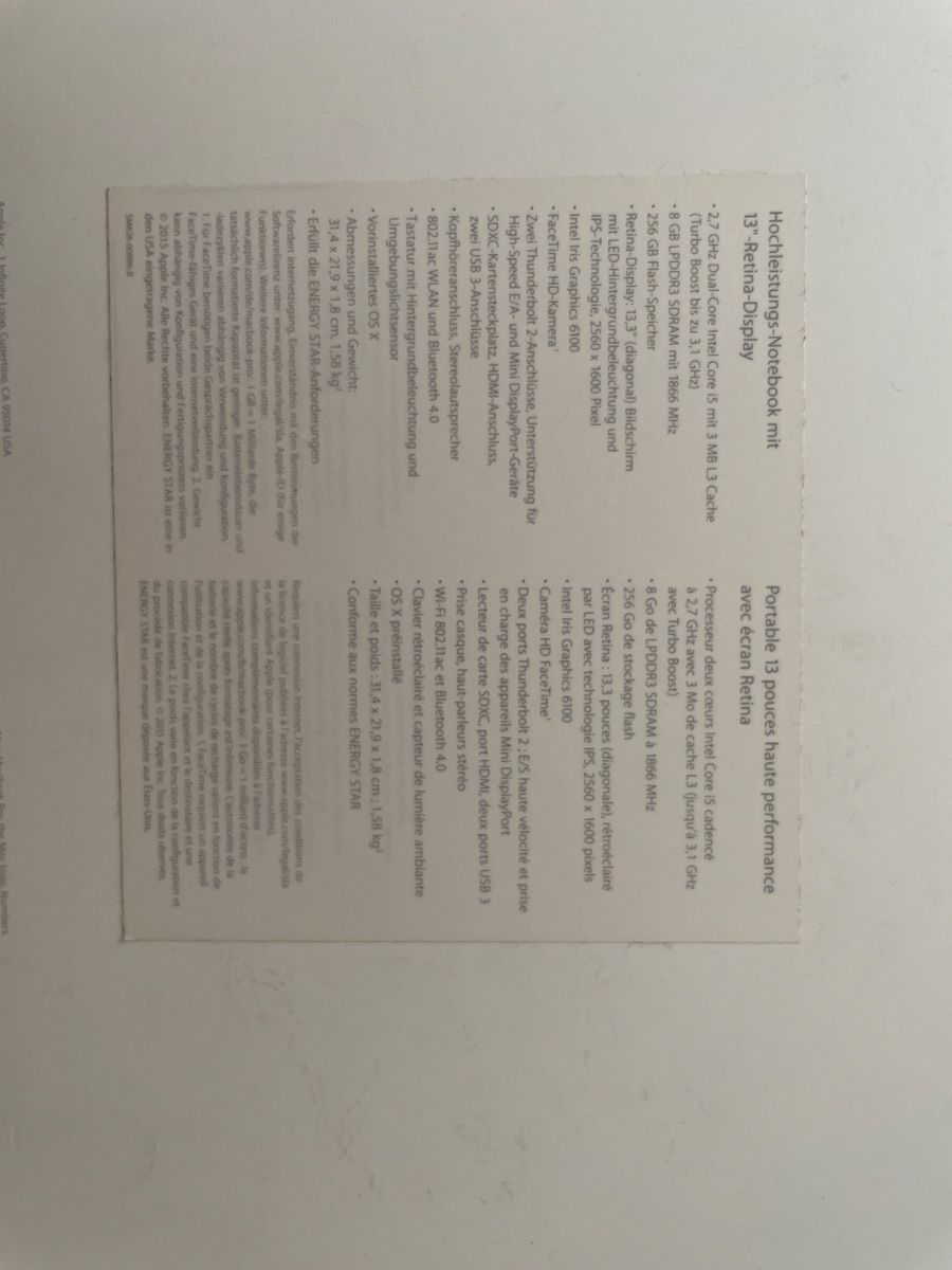 Apple Notebook: MacBook Pro, 13“, 256GB – Usato da Seuzach venduto da Sommersprosse21 2