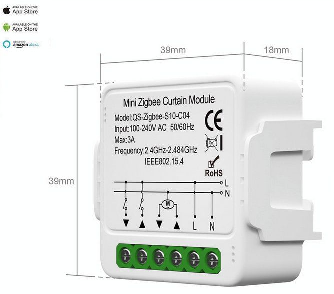 Interruttori: Tuya Mini Zigbee Curtain Module – Nuovo e nell'imballaggio originale da Dättwil AG venduto da Wintech 1