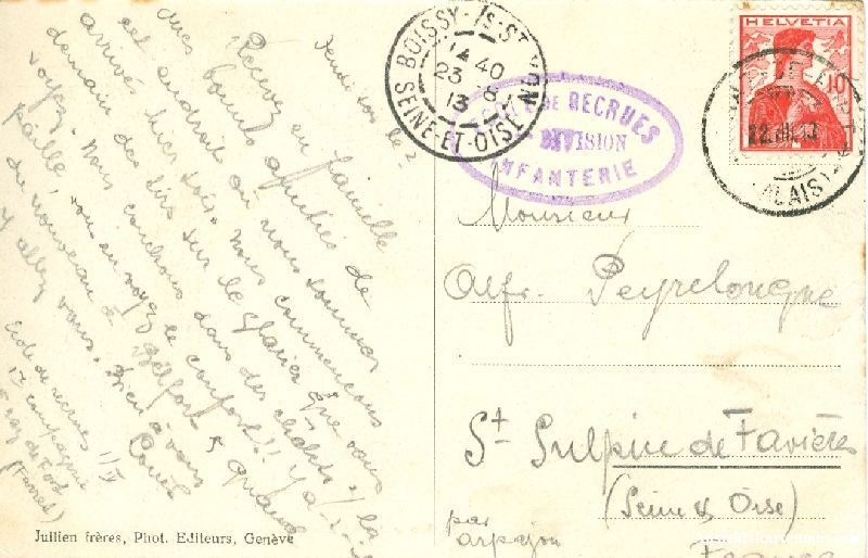 Cartoline postali: Praz-de-Fort - et le Val Ferret 1913 – Usato da Emmenbrücke venduto da teestube 1