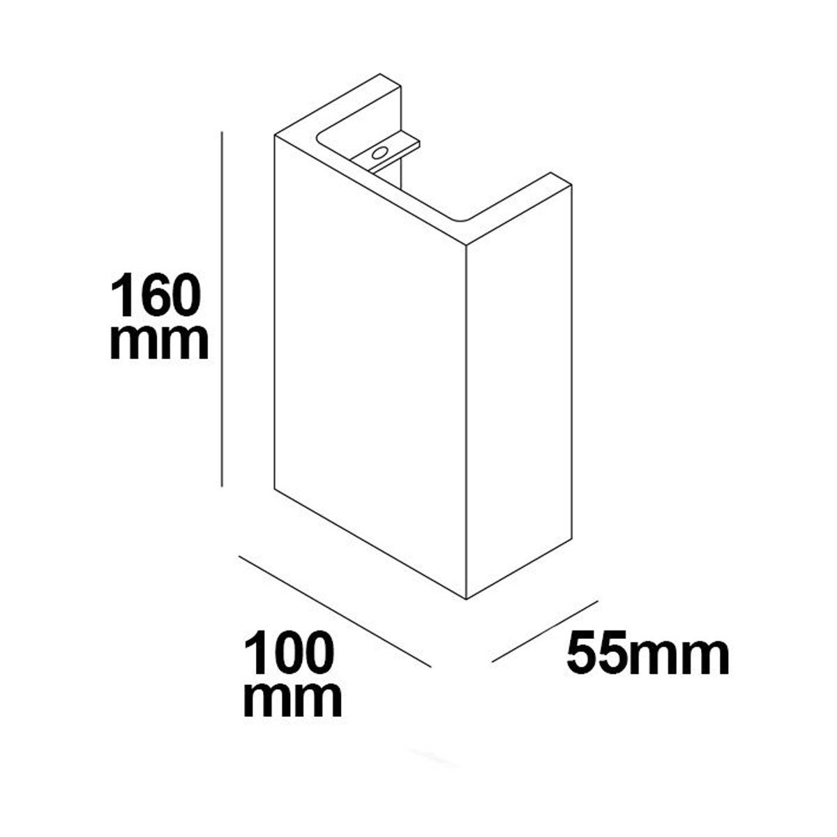 Lampade: LED Wandleuchte, Gips, 16 cm x 10 cm – Nuovo (secondo la descrizione) da Kreuzlingen venduto da Smart-Light 3