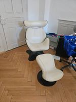 Stokke TOK Loungesessel mit Fußhocker  Leder