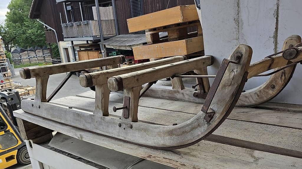 Slitta: Pferde-Holzschlitten Antik/Shabby Chic – Usato da Sommeri venduto da Miss-Gina