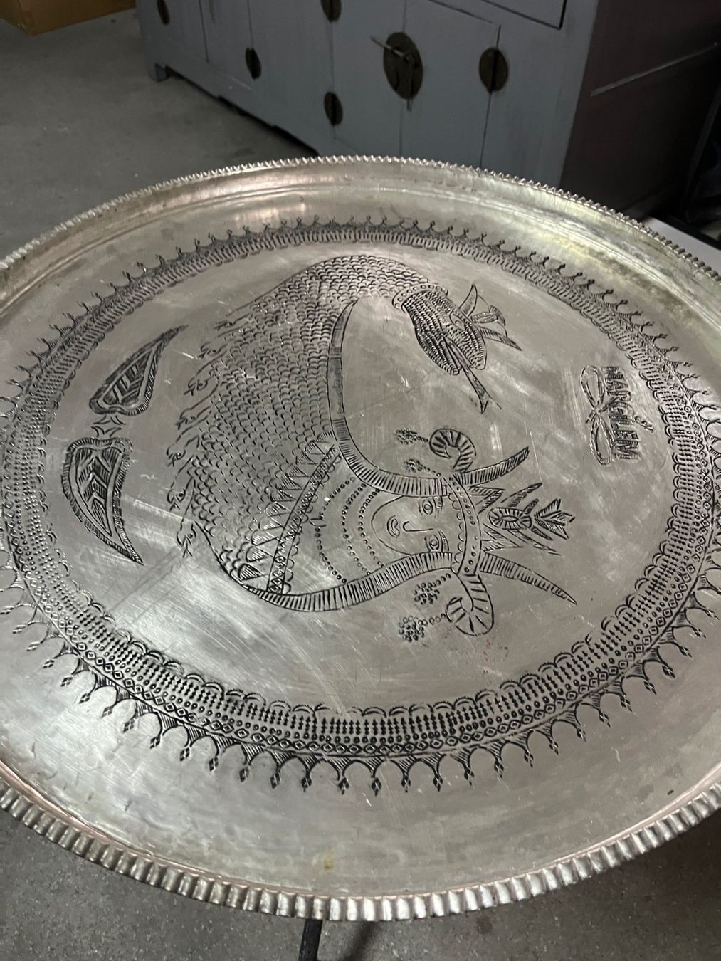 Tavoli: Runder Metalltisch mit Tablett | LIQUIDATIONSVERKAUF – Nuovo (secondo la descrizione) da Cham venduto da mjg1901 1