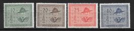 Liechtenstein Serie 259-262 ** Pfadfinder Lord Powell 1953