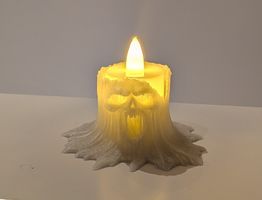 Halloween Scream-Geist aus 3D-Druck inkl. LED-Teelicht 🎃💀