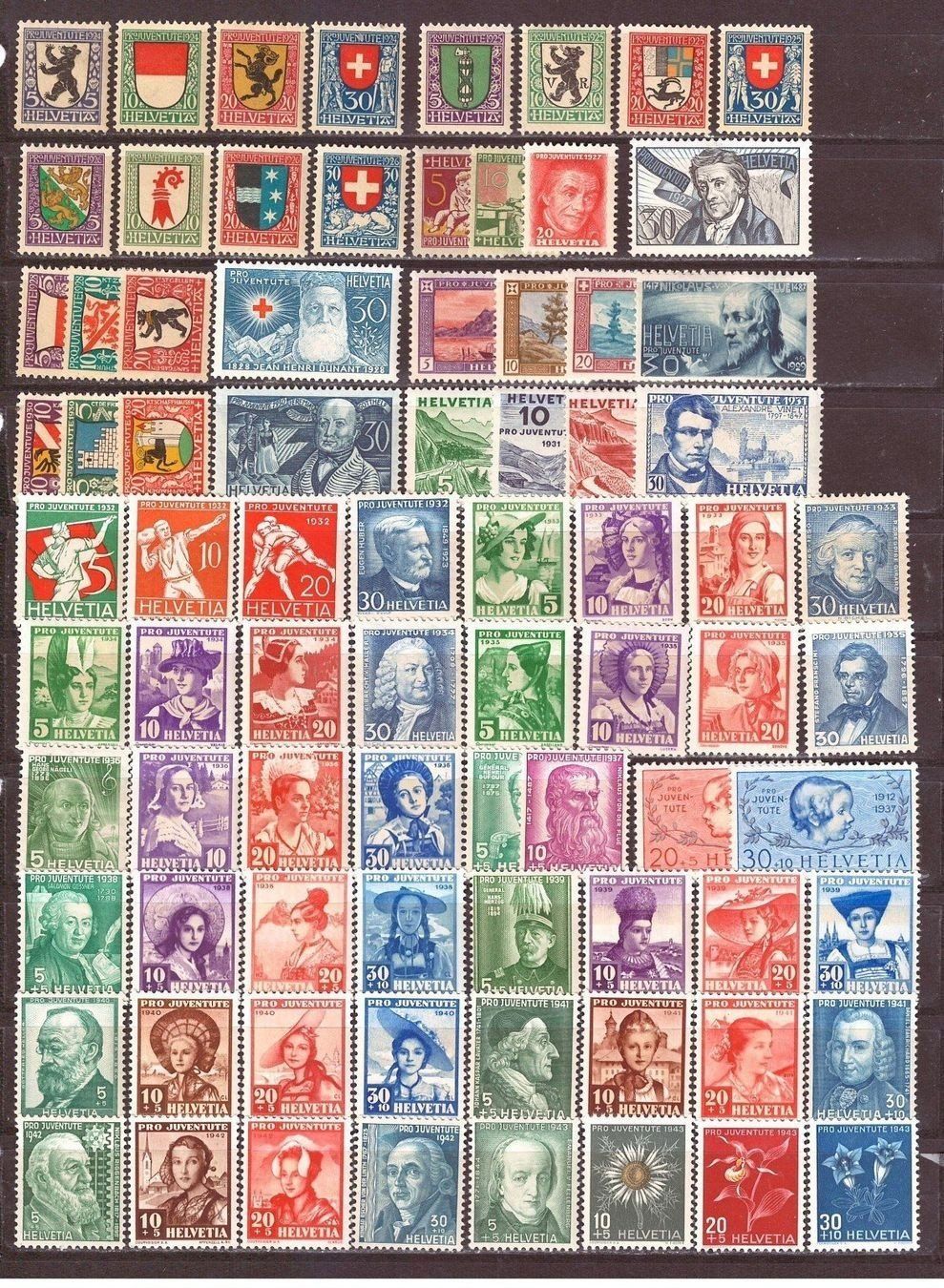 Alle Briefmarken: PRO JUVENTUTE SAMMLUNG POSTFRISCH – Neu (gemäss Beschreibung) aus Dübendorf von Piero2