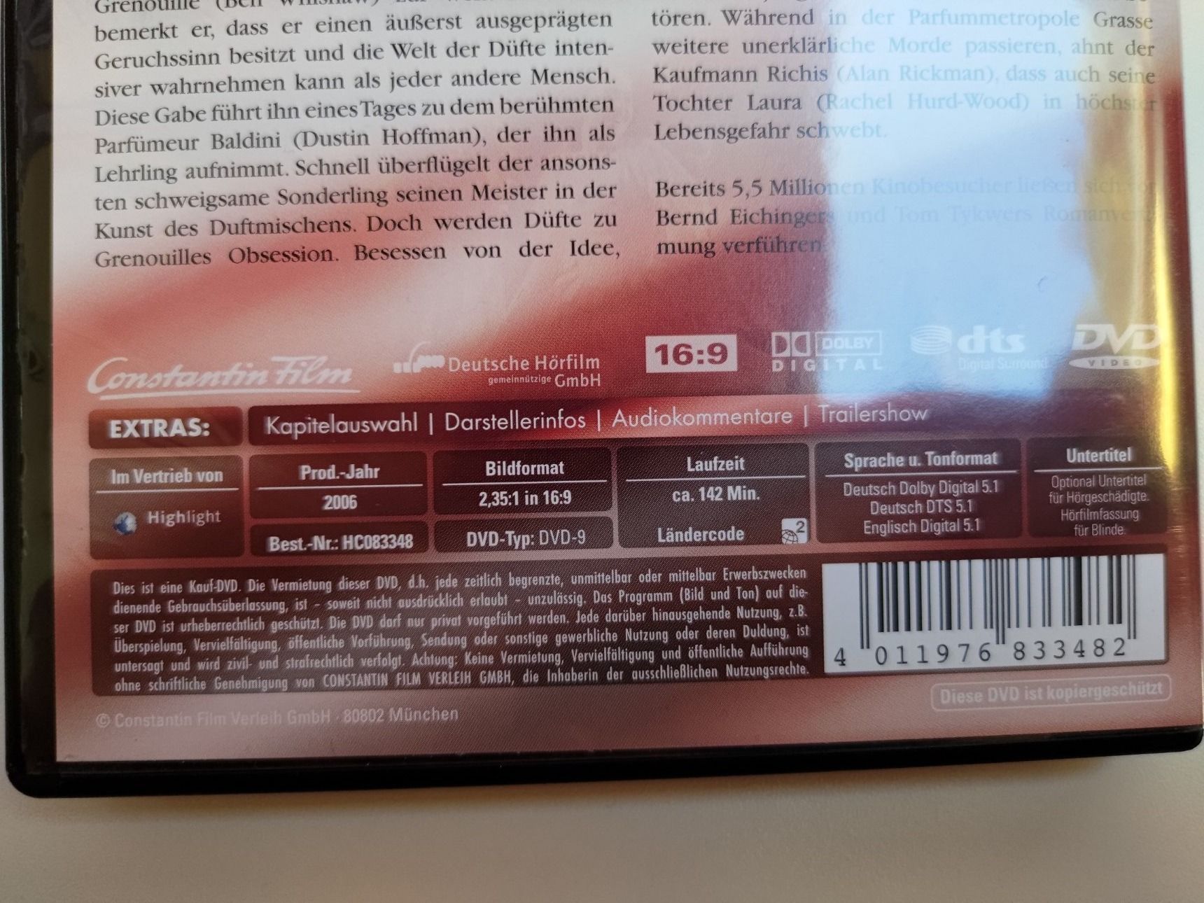 Tutti i DVDs: Das Parfum – Usato da Liestal venduto da Kratzilla 3