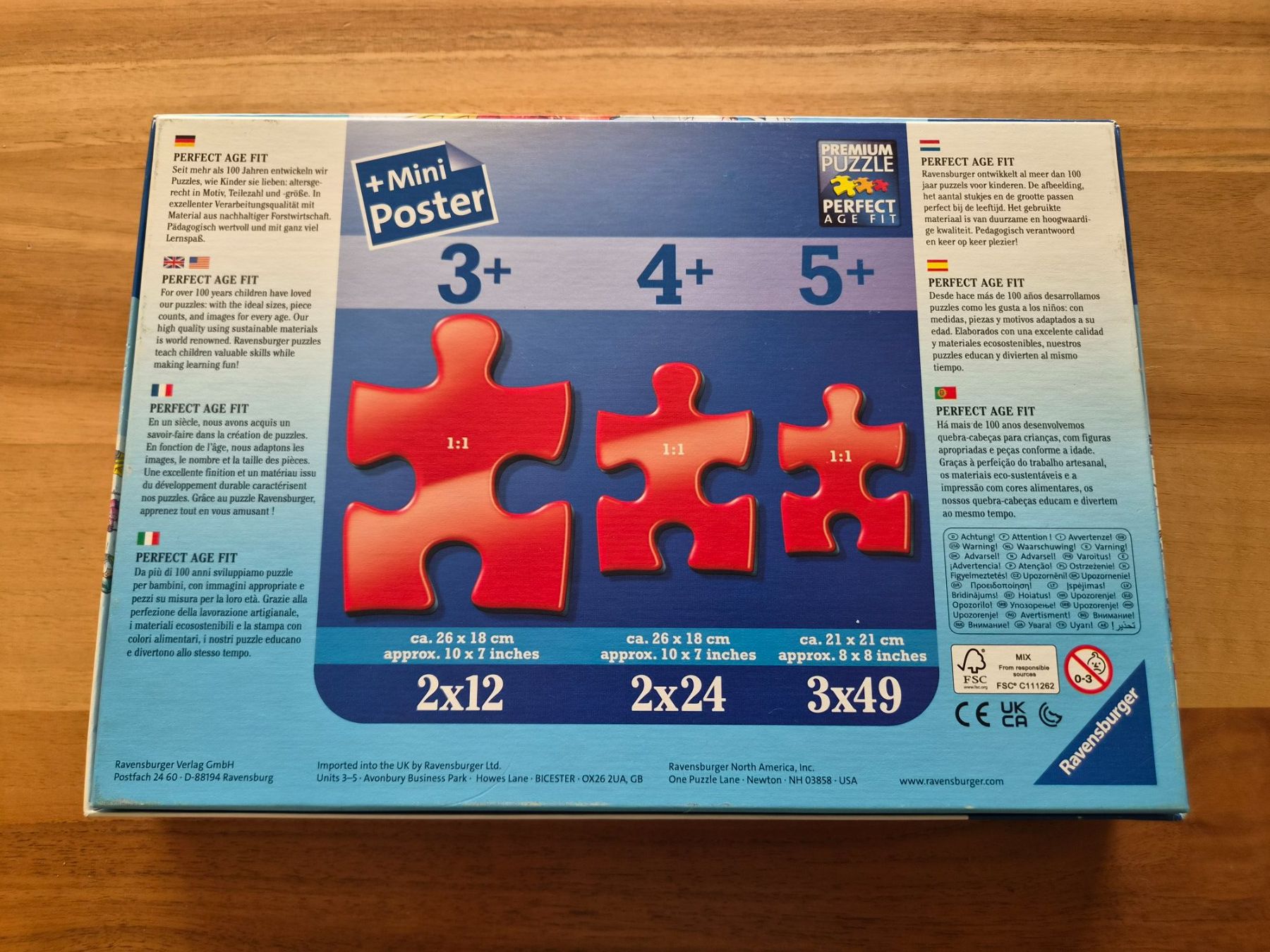Ravensburger Puzzles: Ravensburger Puzzle 3x49 Winterlandschaft, 5 Jahre – Gebraucht aus Ibach von urs_sl5h 1