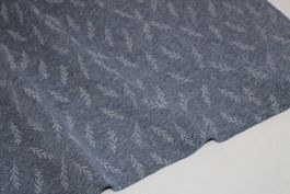 **AUSVERKAUF**Stoff Sweatstoff Sommersweat rauchblau/h.beige