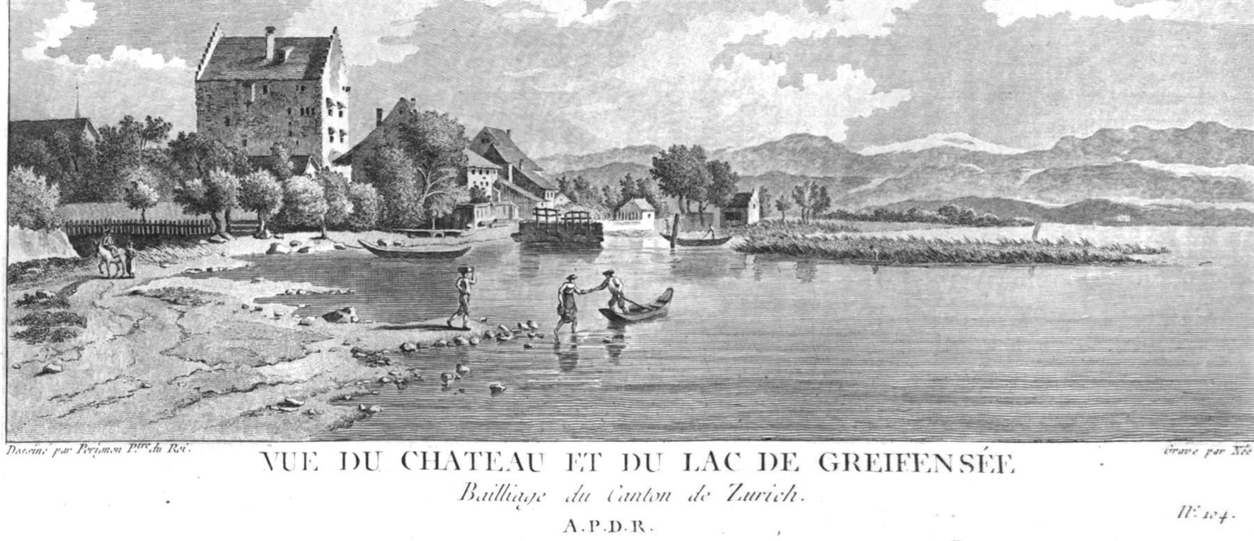 Stiche: Greifensee Originalkupferstich 1780 – Gebraucht aus Rafz von Helvet32 1