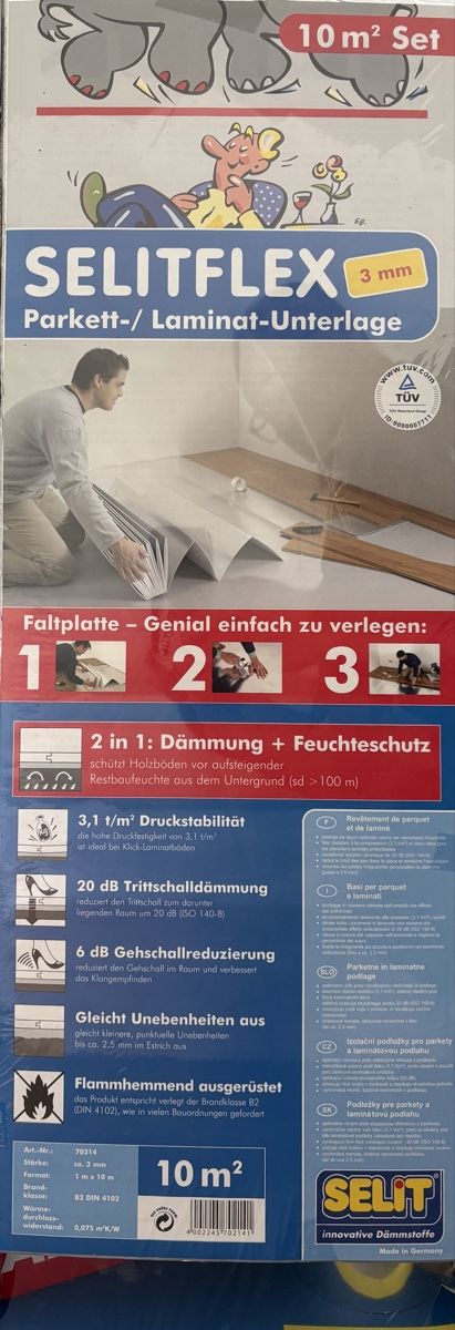 Altri materiali per l'edilizia: Selitflex Parkett- / Laminat-Unterlage – Nuovo e nell'imballaggio originale da Dagmersellen venduto da sakchai 2