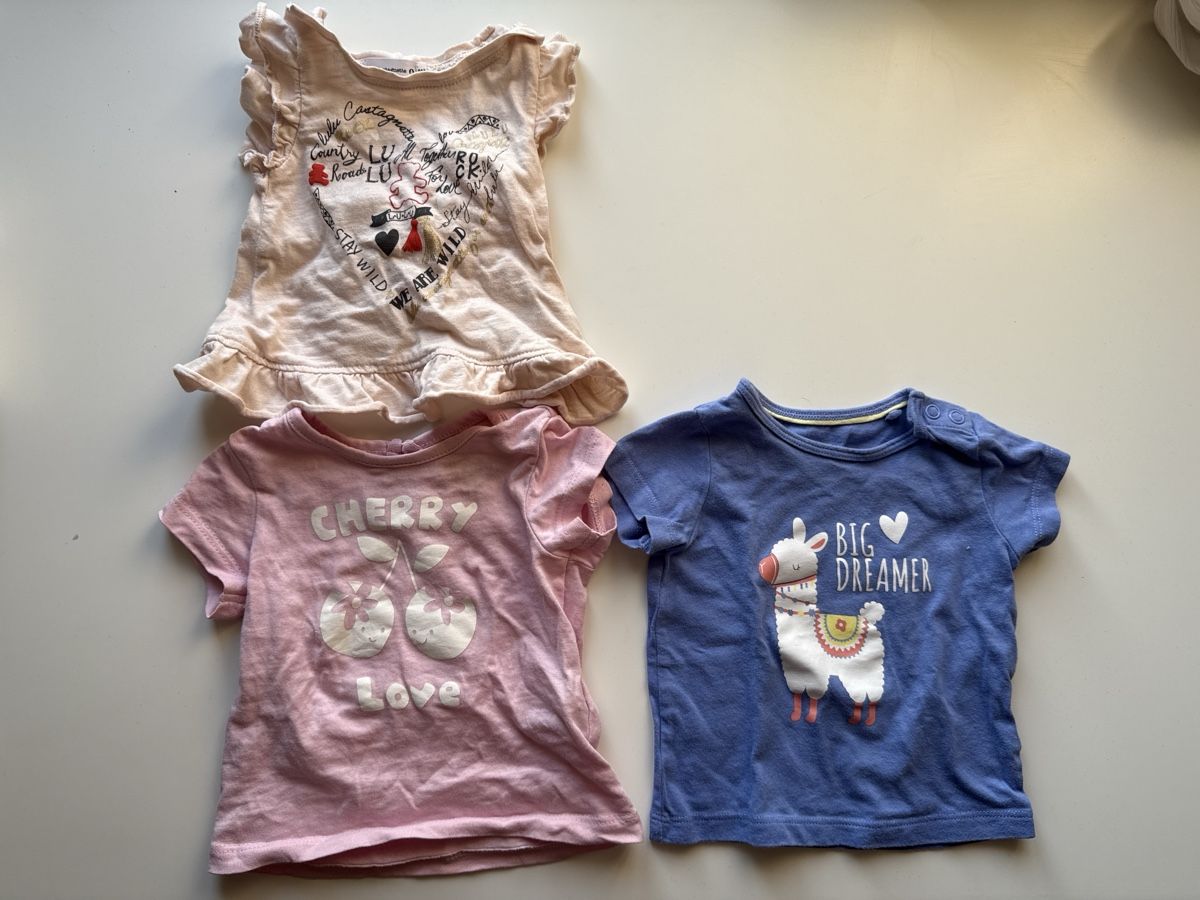 Camicette, T-shirt & Top: Lot de 3 T-shirts bébé taille 3 mois – Nuovo (secondo la descrizione) da Saulcy venduto da lanah31
