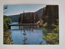 Holzsteg Flims Caumasee gelaufen Jahrgang 1968
