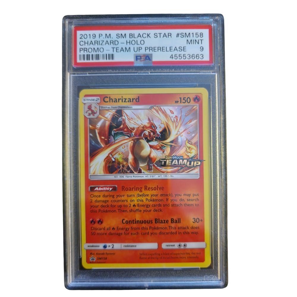 Pokémon Carte collezionabili: Charizard Team up Prerelease Promo PSA 9 – Usato da Genève venduto da Cardtreasure