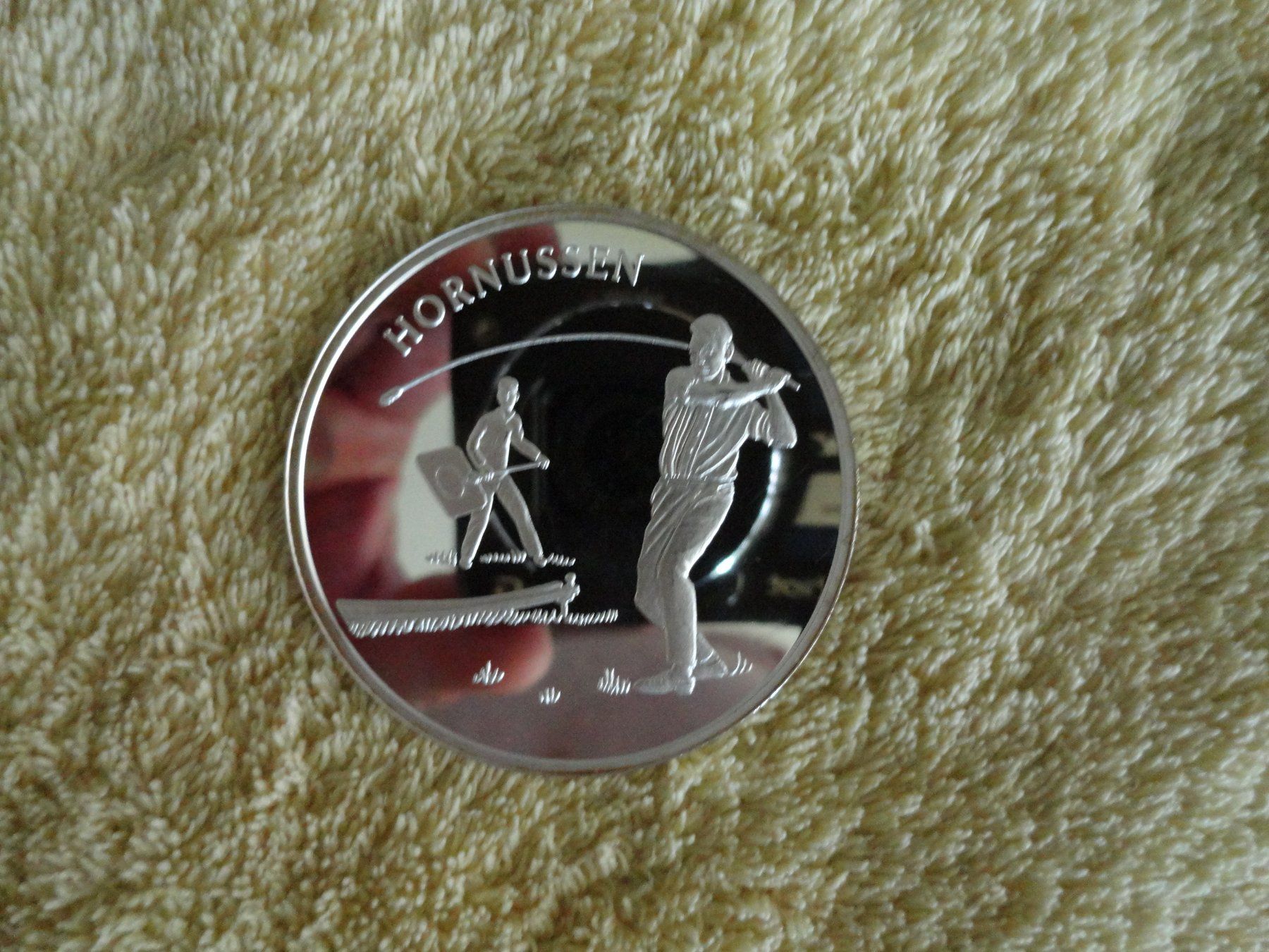 Medaillen: Silbermedaille "Schweizer Volksbräuche" - Hornussen – Gebraucht aus Gerlafingen von Shiva_74 3