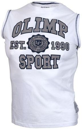 OLIMP HERREN TANK TOP WEISS M MUSKELSHIRT GYM SOMMER NEU 💪