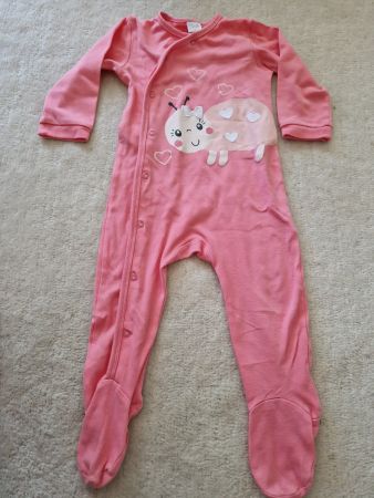 Pyjama, Gr. 92, Strampler, Strampelanzug mit Applikationen