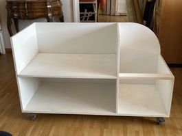 Praktisches Regal auf Rollen, weiss, Sommer-Sale!