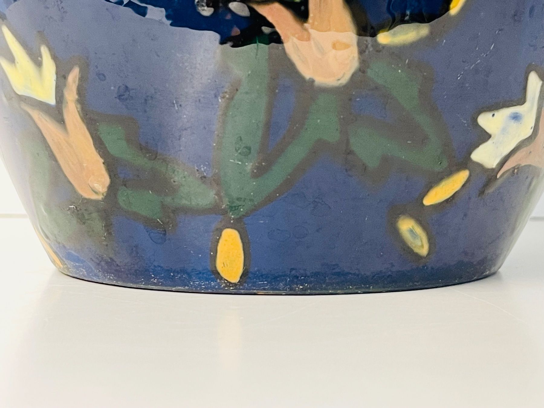 Vasi & Recipienti: Blaue Keramik Vase handbemalt – Usato da Zürich venduto da Arche_Brockenhaus 2