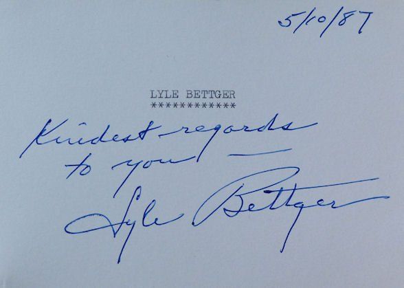Autographes: Lyle Bettger (1915-2003) Schauspieler - Autogramm – D'occasion à Dietikon par cyranos1