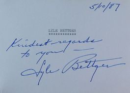 Lyle Bettger (1915-2003) Schauspieler - Autogramm