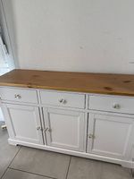 Kommode weiss mit Holzplatte