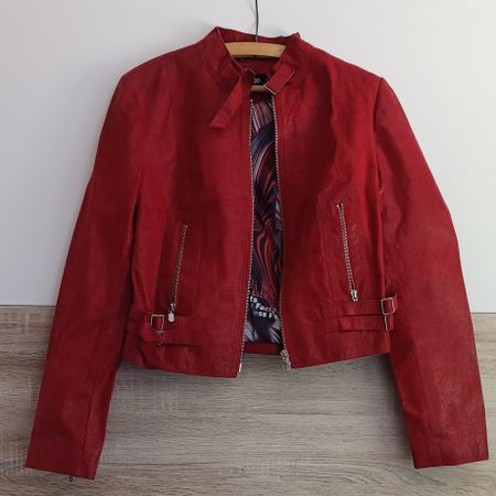 Rote Lederjacke Gr36 Echtes Leder
