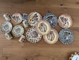 Henriette Tafelservice, Safari Look, 15teilig, neuwertig