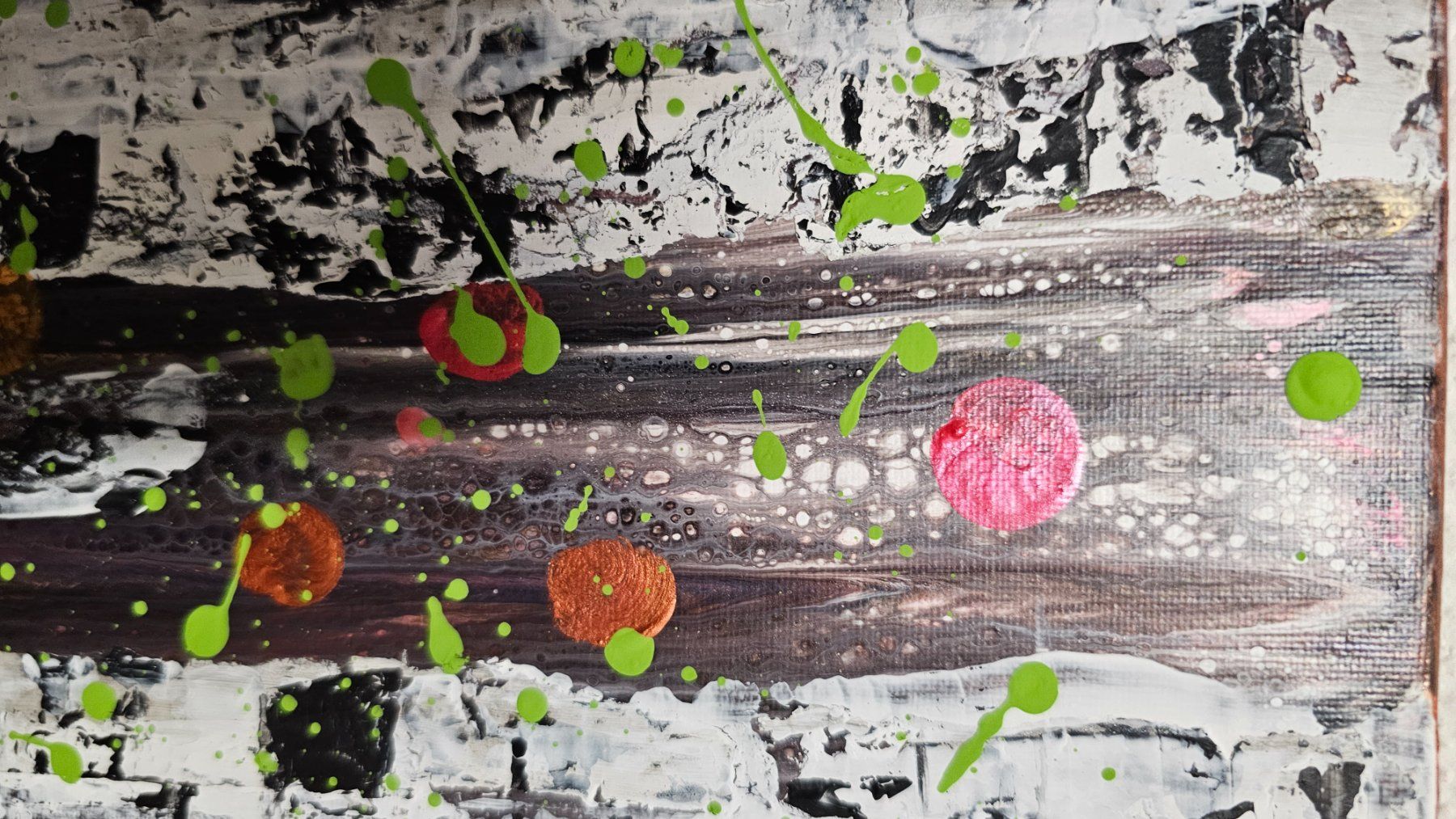 Dipinti: BILD ABSTRAKT "AUTMN-BIRCHES" GEMALT VON MIR – Nuovo e nell'imballaggio originale da Zürich venduto da Melossoap 4