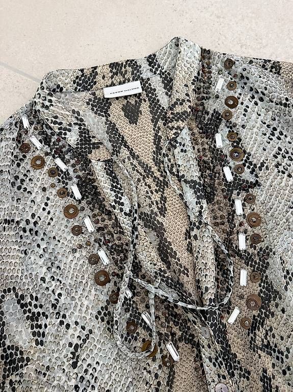 Camicette: Vintage Bluse Schlangenprint Gr. 38 – Nuovo e nell'imballaggio originale da Merlischachen venduto da GlamGarb 2