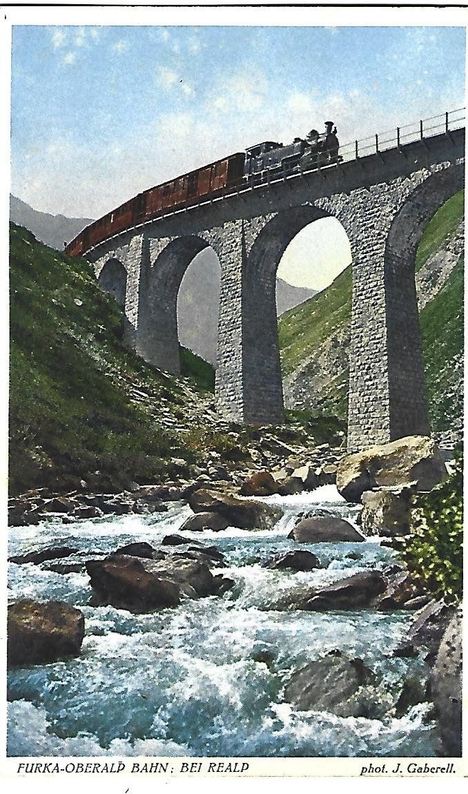 Cartoline postali: Furka Oberalpbahn bei Realp – Usato da Wetzikon ZH venduto da Brulu100