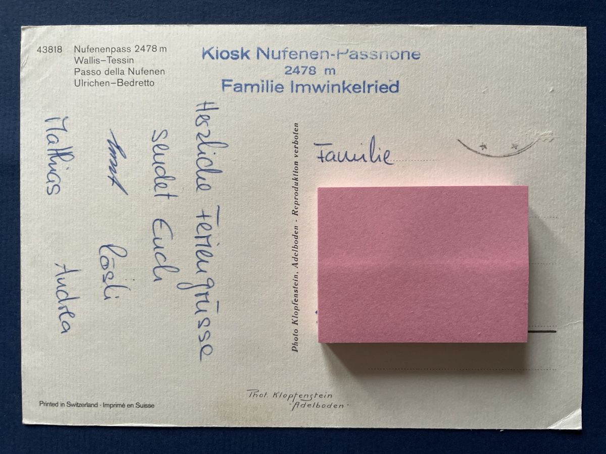 Cartoline postali: Alte Ansichtskarte Nufenenpass - wunderschöne Erinnerung! – Usato da Neuhausen am Rheinfall venduto da Arielle55 1