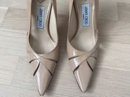 Jimmy Choo Pumps Lackleder Beige Gr. 37 Top Zustand Sommer