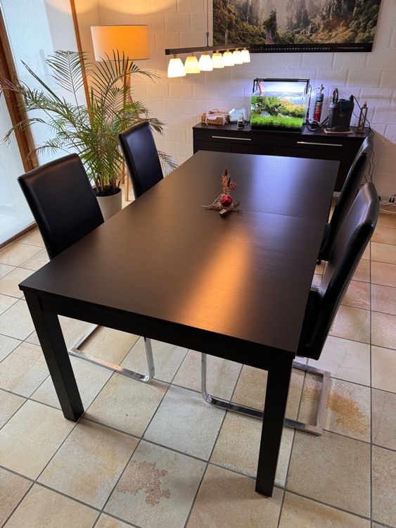 IKEA Ausziehbarer Tisch mit 8 Freischwinger Interio Kaufen auf Ricardo