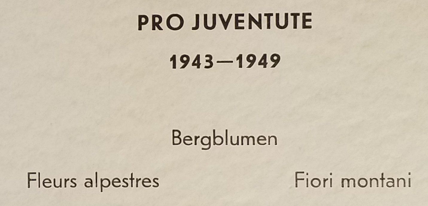 Alle Briefmarken: 1949, Geschenkheft Pro Juventute Bergblumen Kt. Lp – Neu (gemäss Beschreibung) aus Baden von Eggi