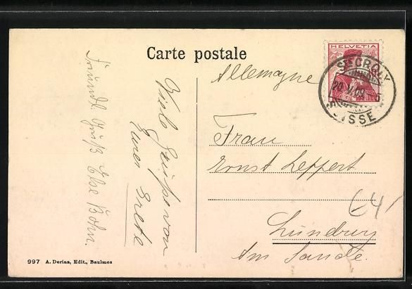 Cartoline postali: AK Sainte Croix, Totalansicht mit Kirche – Usato da Berlin venduto da bartko-reher 1