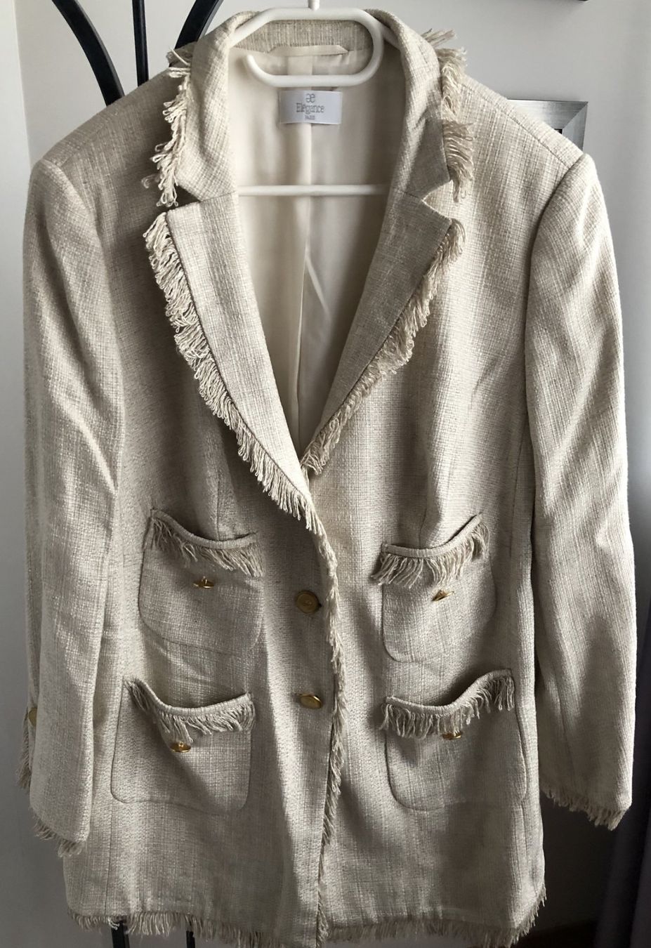 Giacche: Beige Jacke blazer beige taille 48 – Usato da Athenaz (Avusy) venduto da Kurtzuegg