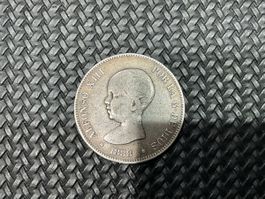 Spanien - 5 Pesetas - 1888 - Silbermünze Sammlerstück
