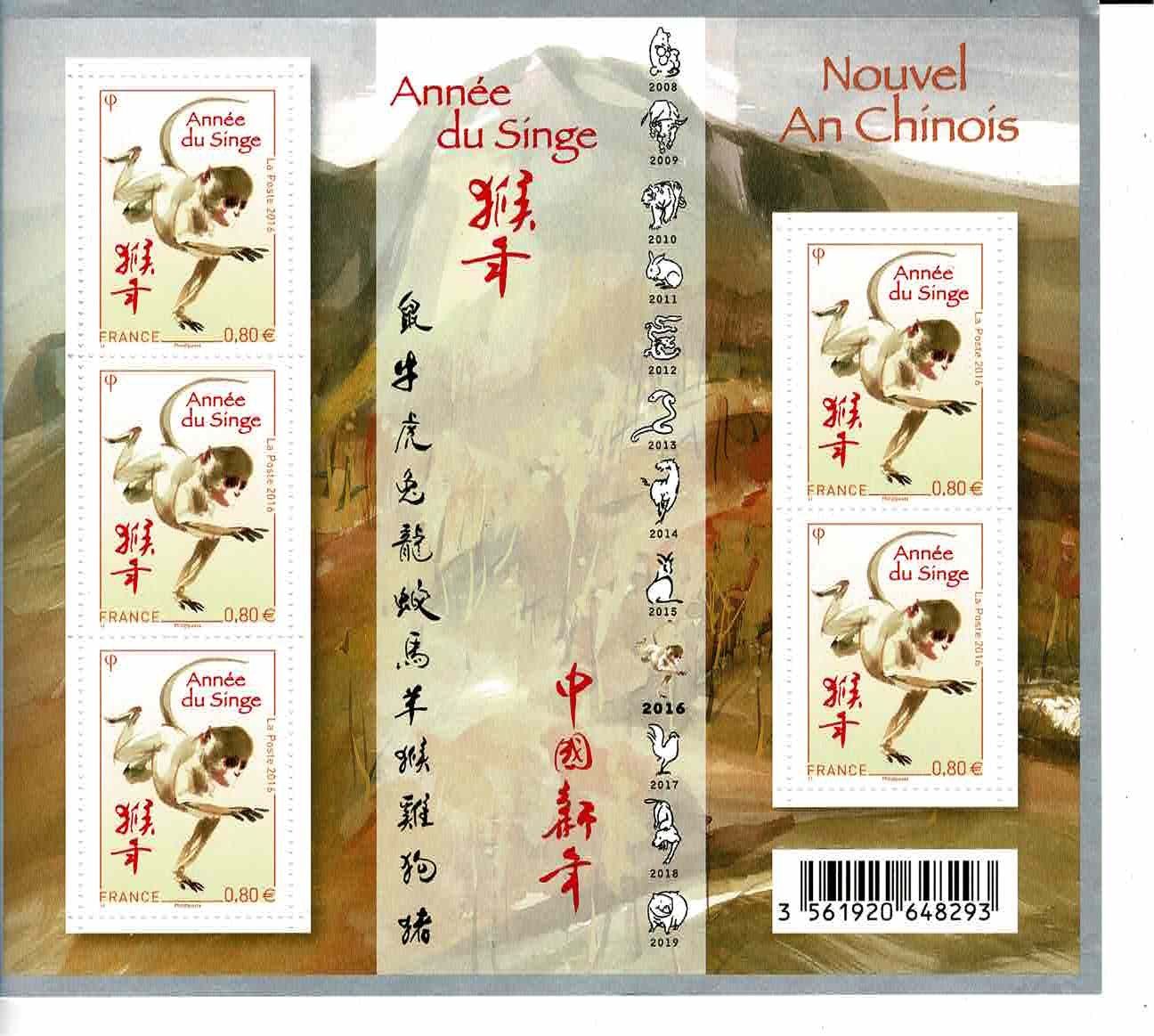 Alle Briefmarken: KB  Année du singe ** – Neu (gemäss Beschreibung) aus Lausanne von Whorvath