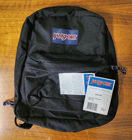 JanSport Rucksack Spring Break Schwarz 21L Neu mit Etikett