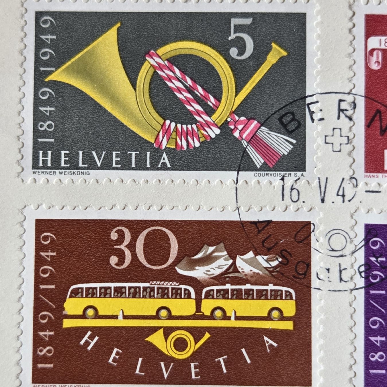 Tutti i francobolli: Brief Schweizer Briefmarken 1849/1949 - Top – Usato da Stans venduto da Ducati16 4