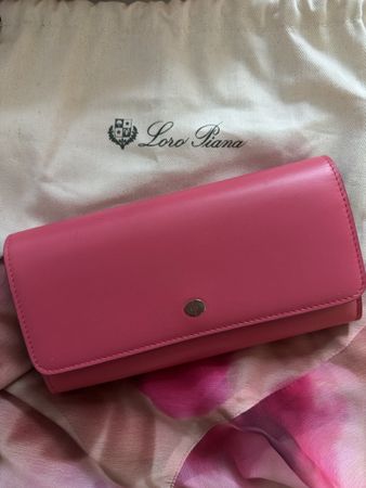 Loro Piana Portomonnaie Leder Rosa Neu