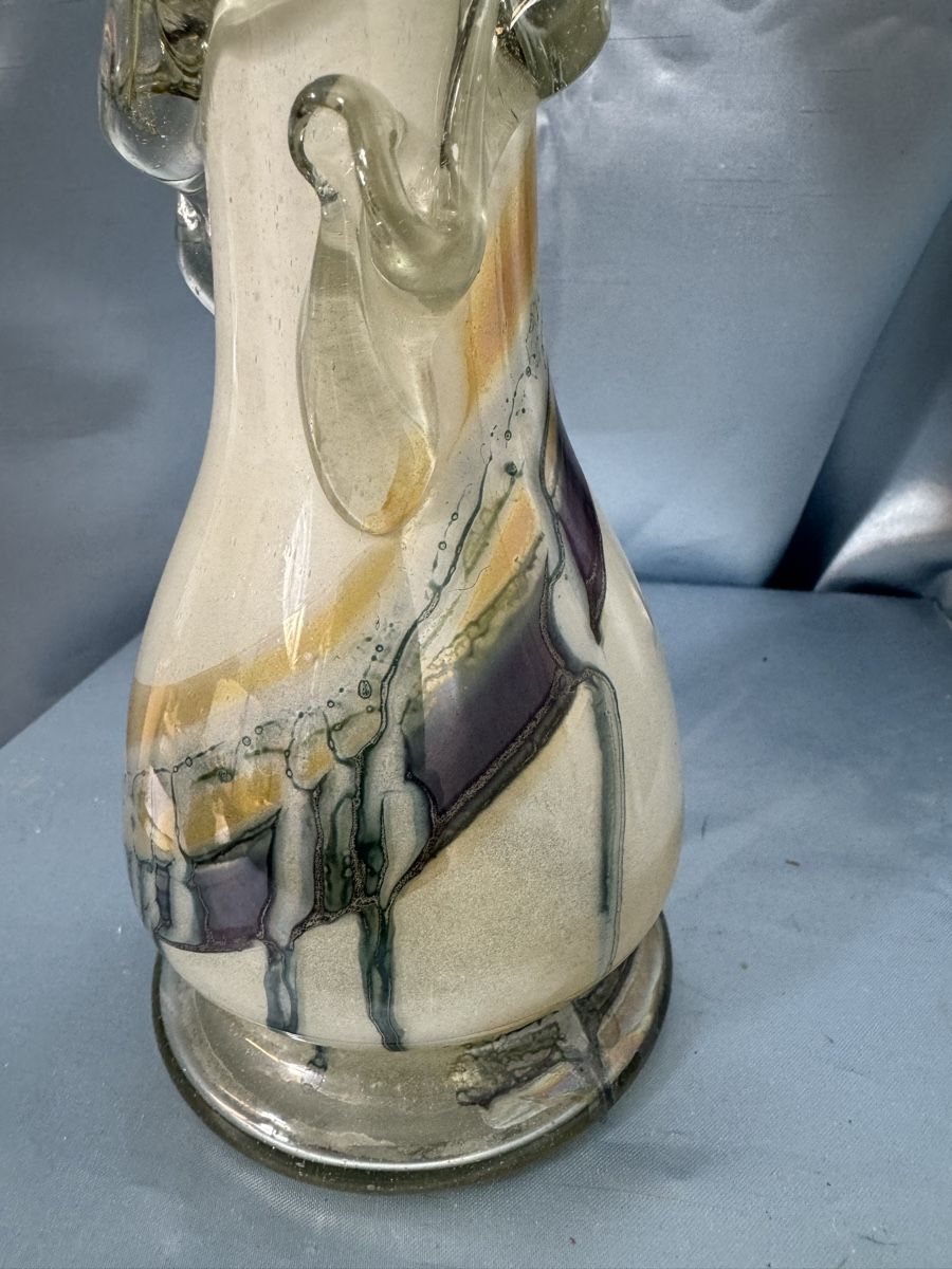 Vasi & Recipienti: Kunst Vase Glas, Handarbeit, 23 cm     IK ## – Usato da Grenchen venduto da swiss.antiques 1