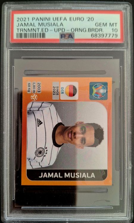 2020 PANINI UEFA EURO JAMAL MUSIALA STICKER PSA 10 (Neu (gemäss ...