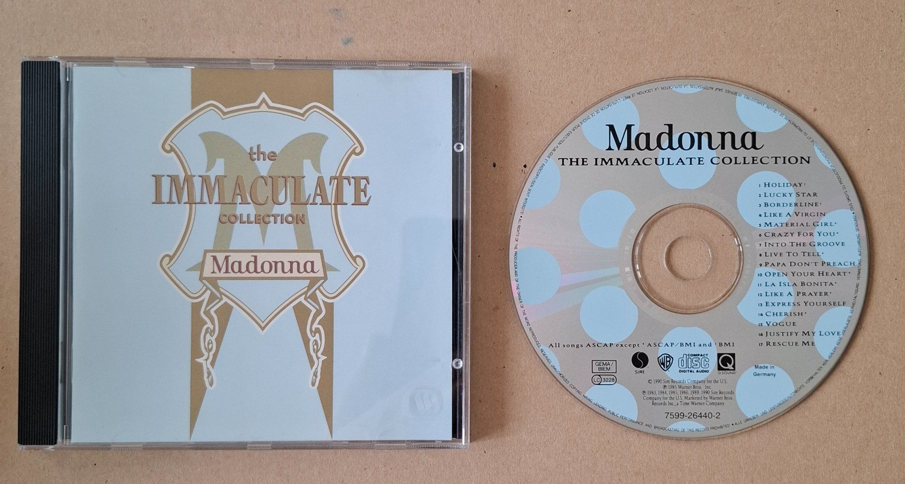 CD: CD: MADONNA - The immaculate Collection - 1990 – Usato da Wil SG venduto da Clanx